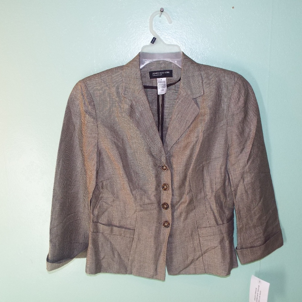 NWT Jones New York Linen and Silk Blazer